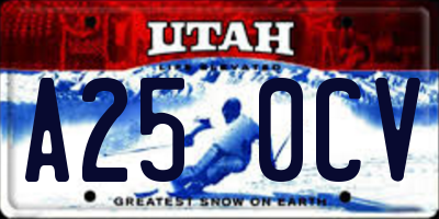 UT license plate A250CV