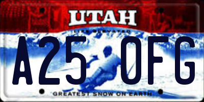 UT license plate A250FG