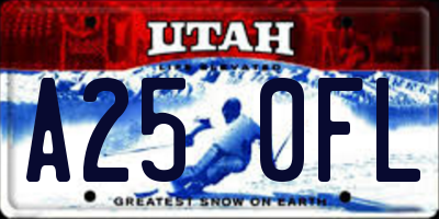 UT license plate A250FL