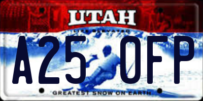 UT license plate A250FP