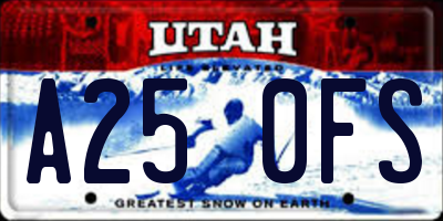 UT license plate A250FS