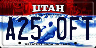 UT license plate A250FT