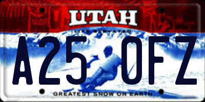 UT license plate A250FZ