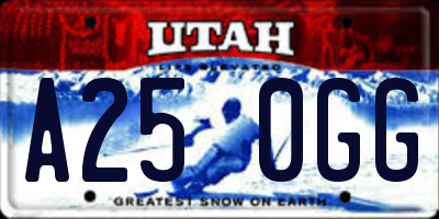 UT license plate A250GG