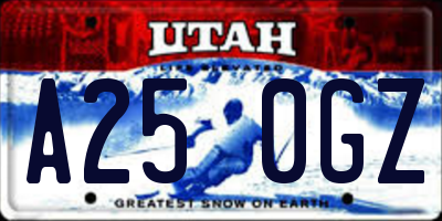 UT license plate A250GZ