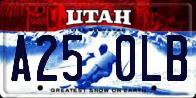 UT license plate A250LB