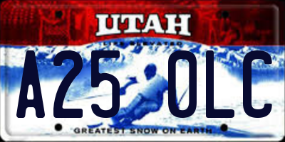 UT license plate A250LC