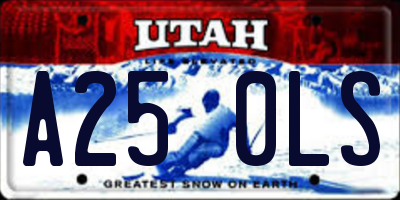 UT license plate A250LS
