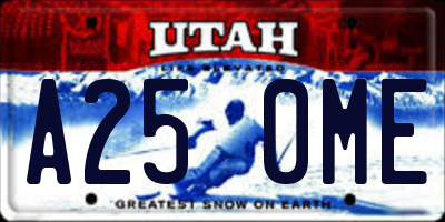 UT license plate A250ME