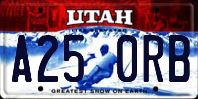 UT license plate A250RB