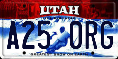 UT license plate A250RG