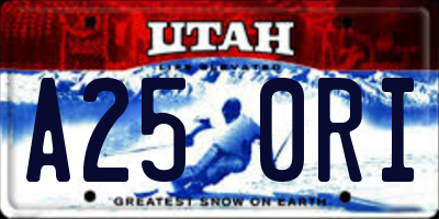 UT license plate A250RI