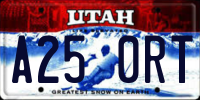 UT license plate A250RT