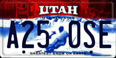 UT license plate A250SE