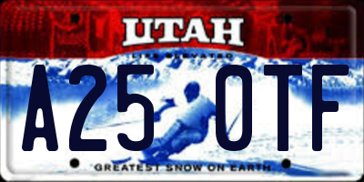 UT license plate A250TF