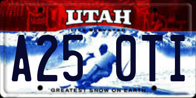 UT license plate A250TI