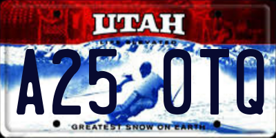 UT license plate A250TQ