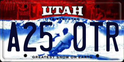 UT license plate A250TR