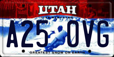 UT license plate A250VG