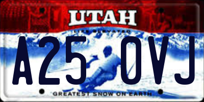 UT license plate A250VJ