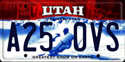 UT license plate A250VS