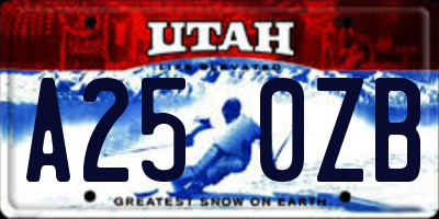 UT license plate A250ZB