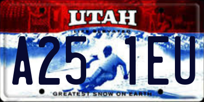 UT license plate A251EU
