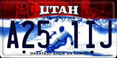 UT license plate A251IJ