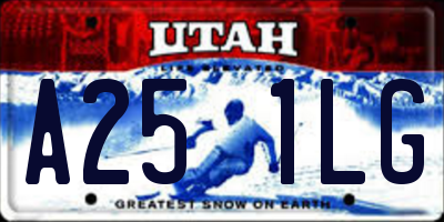 UT license plate A251LG