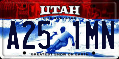 UT license plate A251MN