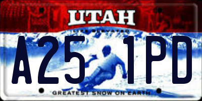 UT license plate A251PD