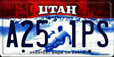 UT license plate A251PS