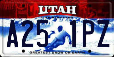UT license plate A251PZ
