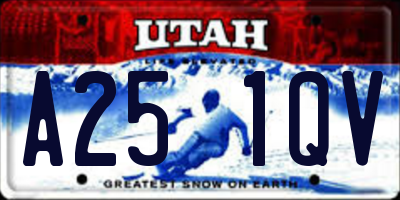 UT license plate A251QV