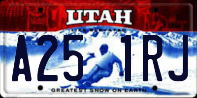 UT license plate A251RJ