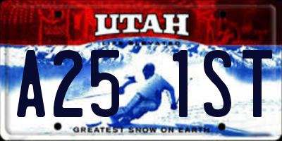 UT license plate A251ST