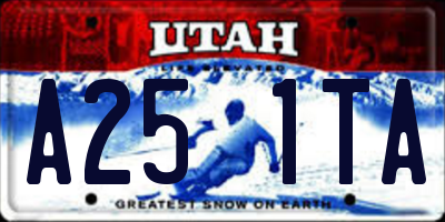 UT license plate A251TA