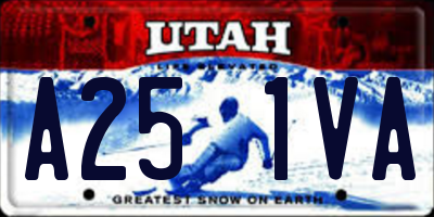 UT license plate A251VA