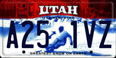 UT license plate A251VZ