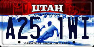 UT license plate A251WI