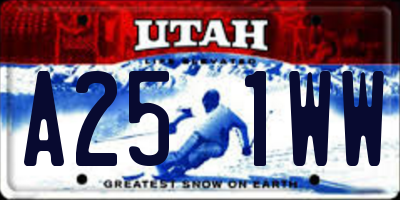 UT license plate A251WW