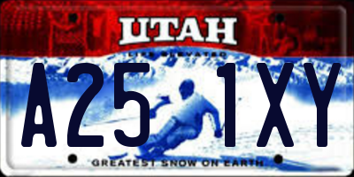 UT license plate A251XY