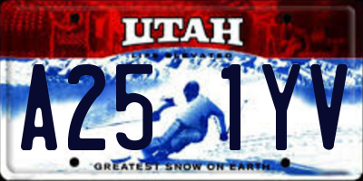 UT license plate A251YV