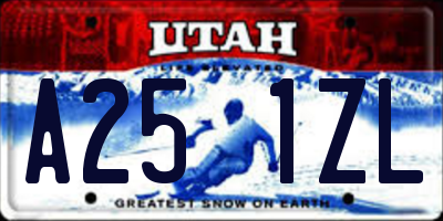 UT license plate A251ZL