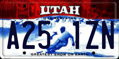 UT license plate A251ZN