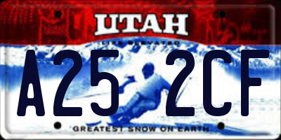 UT license plate A252CF