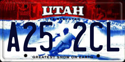 UT license plate A252CL