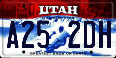 UT license plate A252DH