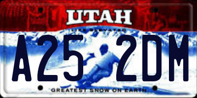 UT license plate A252DM