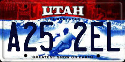 UT license plate A252EL